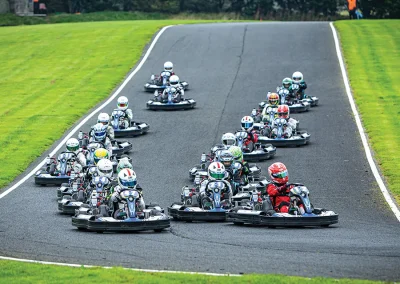 Ethan amidst the pack in the DRS